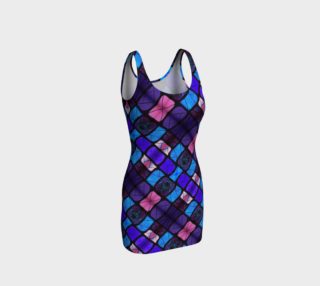 Waterlily Stained Glass - Purple Bodycon Dress II preview