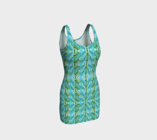 Turquoise Diamond Mosaic Bodycon Dress II preview