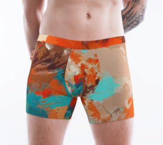 Pleasure, Abstract Brush Strokes Summer Painting, Pop of Color Bright Boxer Briefs preview
