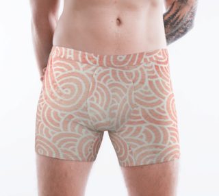Rose quartz and white swirls doodles Boxer Brief preview