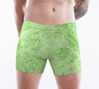 Greenery and white swirls doodles Boxer Brief preview