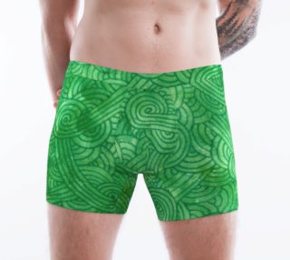 Bright green swirls doodles Boxer Brief preview