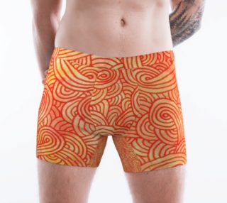 Orange and red swirls doodles Boxer Brief preview
