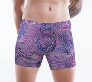 Purple and faux silver swirls doodles Boxer Brief preview