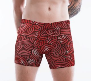 Red and black swirls doodles Boxer Brief preview