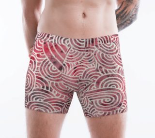 Red and white swirls doodles Boxer Brief preview