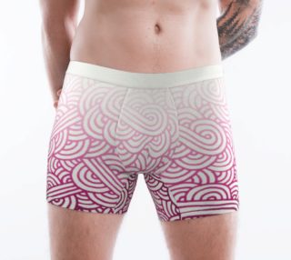 Gradient pink and white swirls doodles Boxer Brief preview