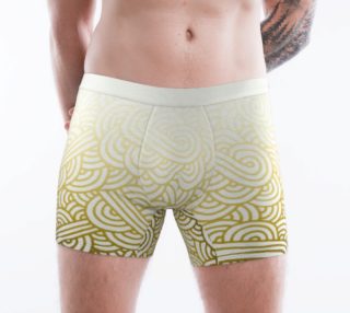 Gradient yellow and white swirls doodles Boxer Brief preview