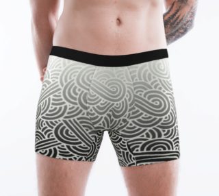 Ombré black and white swirls doodles Boxer Brief preview