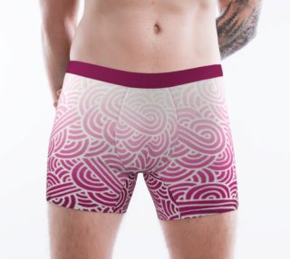 Ombré pink and white swirls doodles Boxer Brief preview