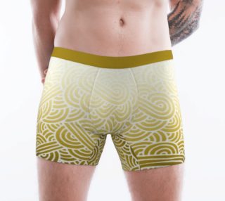 Ombré yellow and white swirls doodles Boxer Brief preview