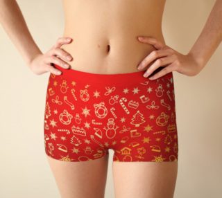 Christmas Gold Shapes Pattern - Body Shorts preview