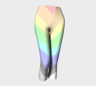 Aperçu de Muted Rainbow Chevron Capris leggings