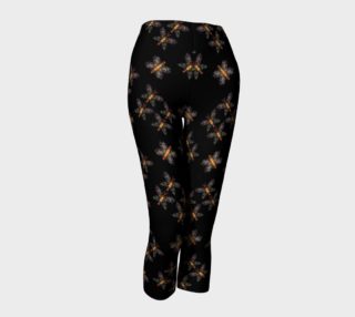 Flaming Butterflies Fractal Art cropped leggings preview
