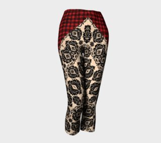 Red Plaid and Lace Goth Leggings by Tabz Jones  preview