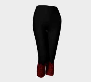 Red Damask Trimmed Leggings  preview
