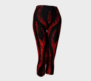 Red Zebra Damask Goth Capri preview