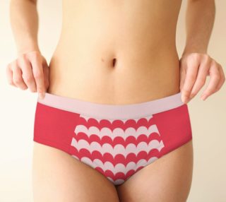 Pink Scallop Print Cheeky Briefs preview