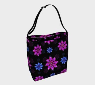 Aperçu de Stylized Dark Floral Pattern Bag