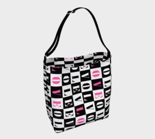 Aperçu de Love Typographic Concept Geometric Pattern Bag