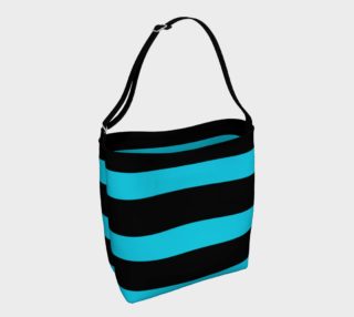 Hollywood Nights Black and Teal Horizontal Stripes preview