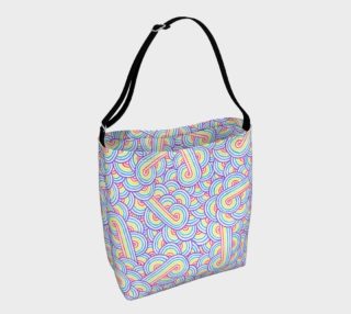 Rainbow and white swirls doodles Day Tote preview