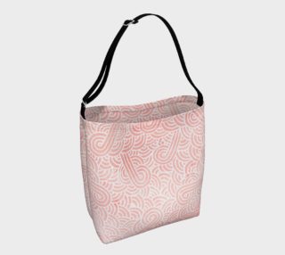 Rose quartz and white swirls doodles Day Tote preview
