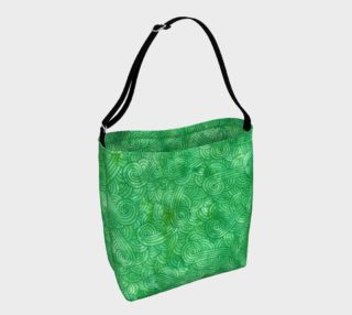 Green swirls doodles Day Tote preview