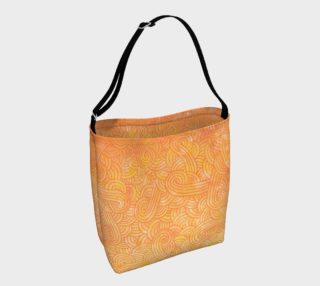 Yellow and orange swirls doodles Day Tote preview