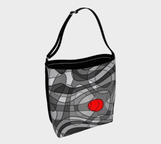 Pop Art Squiggly Loops - Grey Mix Red preview