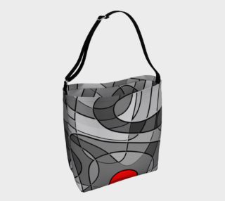 Pop Art Squiggly Loops - Grey Mix Red V preview
