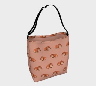 Red rabbit ram pattern Day Tote preview