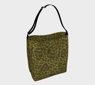 Faux gold and black swirls doodles Day Tote preview