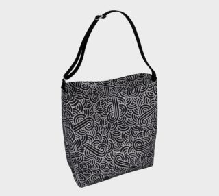 Faux silver and black swirls doodles Day Tote preview