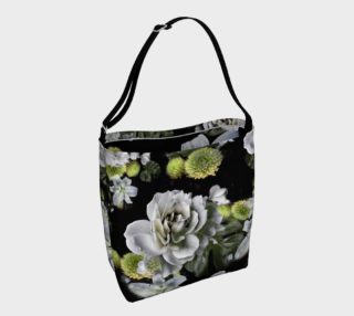 Peony and lime flower neoprene tote preview