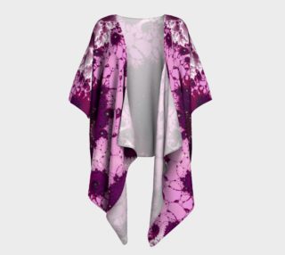 Pink Petals Glass Flower Spiral Draped Kimono preview