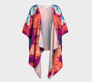 Soft Petals Glass Flower Spiral Draped Kimono preview