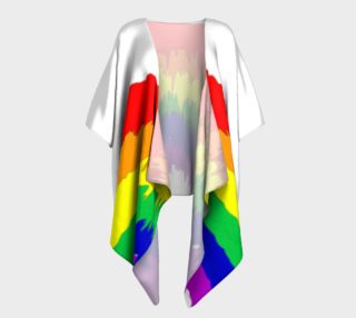 Aperçu de Dripping Rainbow Draped Kimono