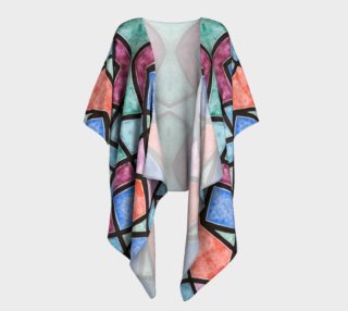 Colorful Stained Glass Draped Kimono preview