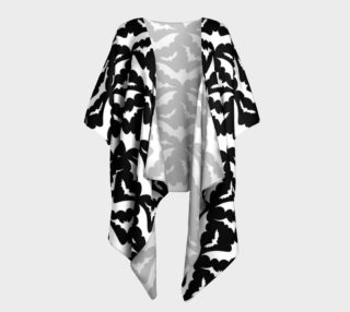 Black and White Bats Draped Kimono preview