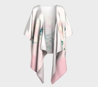 Blush ombre watercolor rose draped kimono preview