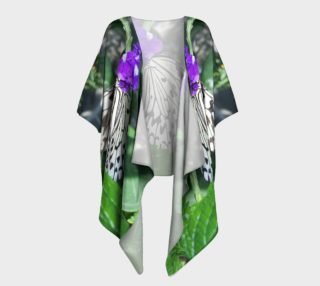 Aperçu de Rice Paper Butterfly Draped Kimono
