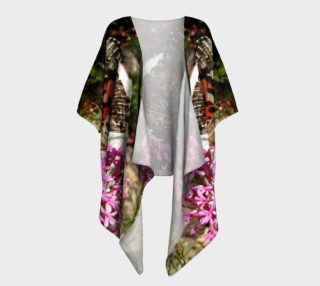 Aperçu de Painted Lady Butterfly Draped Kimono