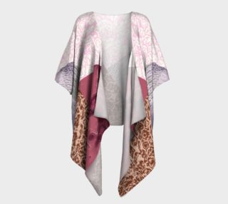 Patched in Pink Patterns Draped Kimono preview