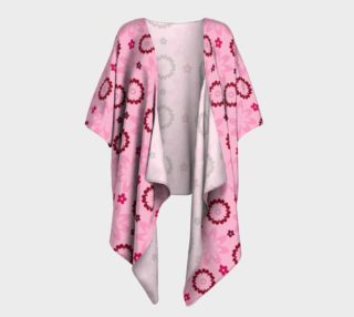 Aperçu de Pink Flower Delight Draped Kimono