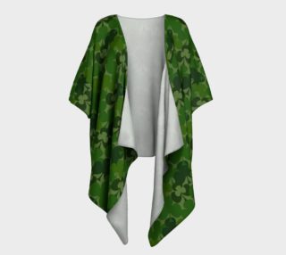 Green Shamrocks Draped Kimono preview