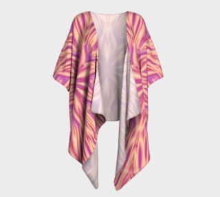 Pink Tiger Stripes Draped Kimono preview