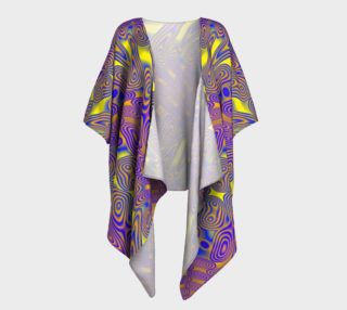 Blue and Yellow Dotted Twist Draped Kimono preview