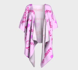 Language of Love in Pink on Pink Draped Kimono preview