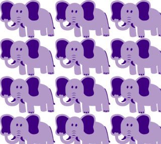 Purple Elephant Fabric aperçu